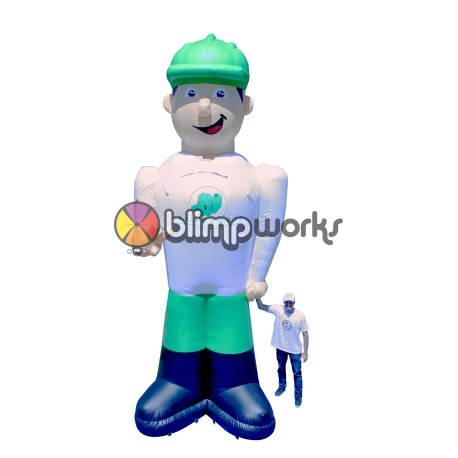 Inflatable worker Mascot