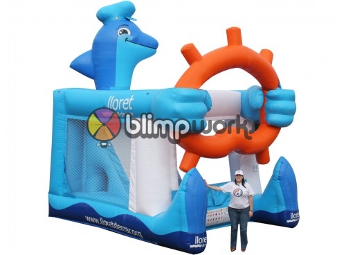 Inflatable Dolphin Foot Bouncer 5in1